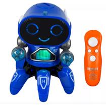 Brinquedo Robô Dançarino 6 Pernas Som Luz c/ Controle Remoto Brinquedo Robô Dançarino 6 Pernas Som Luz c/ Controle Remoto