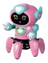 Brinquedo Robô Dançarino BOT ROBOT ROSA COM SOM E LUZES 3D - Iannuzzi Kids