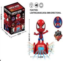 Brinquedo Robô Homem Aranha Dança com Luzes e Som Bate e Volta