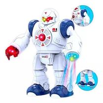 Brinquedo Robô Luminoso Interativo Anda Emite Som Com Luzes. Brinquedo Robô Luminoso Interativo Anda Emite Som Com Luzes.