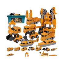 Brinquedo Robô Magnético De Deformação Para Crianças, Carro De Engenharia, Escavadora, Caminhão