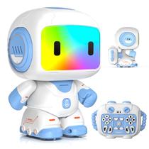Brinquedo robô mini Tecpenda com controle remoto, voz e luzes LED