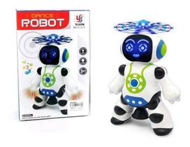 Brinquedo Robô Que Dança E Gira 360 Luz Musica Dance Robot Brinquedo Robô Que Dança E Gira 360 Luz Musica Dance Robot