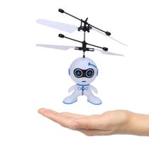 Brinquedo Robo Voador Drone sensor Mão Recarregavel USB Helices Flexiveis