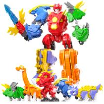 Brinquedo robótico transformador de construção RISUNTOY 6+ Kids 5 em 1