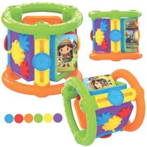 Brinquedo Roda de Atividades Infantil Interativo Educativo Colorido Sortido Card Livro Historinha Kids Bebe Dia das Crianças Aniversário Menina Menino