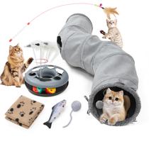 Brinquedo Roller Track Cat Tunnel TSEB4TEP com 26,67 cm de diâmetro cinza
