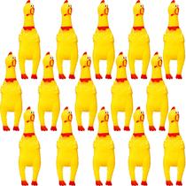 Brinquedo Rubber Screaming Chicken Gejoy, 15 unidades para cães e animais de estimação