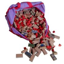 Brinquedo Sacolão Educativo Engenheiro 500 Pç Blocos Montar Brinquedo Sacolão Educativo Engenheiro 500 Pç Blocos Montar