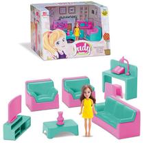 Brinquedo Sala Infantil 8 Pçs com Boneca - Judy Home