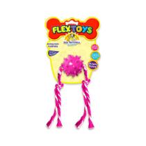 Brinquedo São Benedito Pet Bola Dental Maciça com Cravo Rosa para Cães - Tamanho P