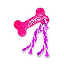 Brinquedo São Benedito Pet Osso Dental Maciço com Cravo Rosa para Cães - Cores Sortidas - Tamanho P