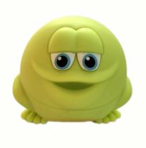 Brinquedo Sapo BeBe Bartoons com protetor labial sabor laranja creamsicle