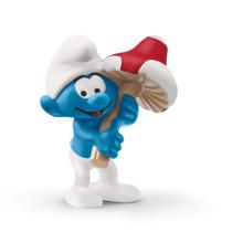Brinquedo Schleich Smurf com cogumelo