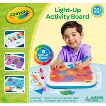 Brinquedo sensorial Crayola Light Up Activity Board para crianças a partir de 3 anos