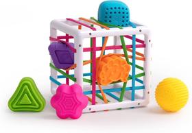 Brinquedo sensorial de aprendizagem de formas Fat Brain Toys Innybin para bebês Brinquedo sensorial de aprendizagem de formas Fat Brain Toys Innybin para bebês