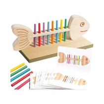 Brinquedo Sensorial De Equilíbrio Em Madeira Montessori Para Combinação De Cores Para Meninos E Brinquedo Sensorial De Equilíbrio Em Madeira Montessori Para Combinação De Cores Para Meninos E