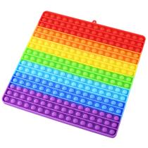 Brinquedo sensorial Fidget Mirenlife Pop Bubble, arco-íris de silicone de 30 cm