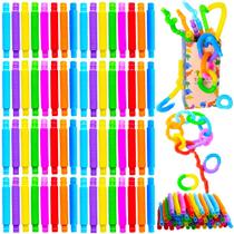 Brinquedo sensorial Fidget Pop Tubes Estimable, pacote com 72 unidades, para crianças/adultos Brinquedo sensorial Fidget Pop Tubes Estimable, pacote com 72 unidades, para crianças/adultos