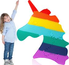 Brinquedo sensorial Giant Fidget Pop Pops, 100.000 bolhas, unicórnio arco-íris