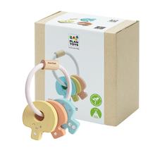 Brinquedo sensorial Montessori Montessori Wooden Baby Key Rattle PlanToys