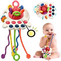 Brinquedo sensorial Montessori para bebês AiTuiTui de 6 a 12 meses com silicone