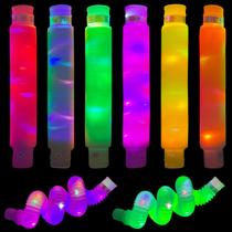 Brinquedo Sensorial QINGQIU - 6 Pop Tubes Luminosos para Crianças