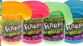Brinquedo sensorial Squishy JA-RU Flarp Noise Putty perfumado x4 com bola