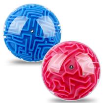 Brinquedo sequencial de memória 3D Maze Ball HSLCGF de 4 polegadas para crianças, 2 peças