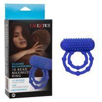 Brinquedo sexual CalExotics, anel de miçangas recarregável de silicone, roxo Brinquedo sexual CalExotics, anel de miçangas recarregável de silicone, roxo