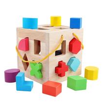 Brinquedo Shape Sorter QZMTOY com 19 blocos de formas para crianças de 2 a 4 anos
