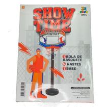 Brinquedo Show Time Basketball Playset Cesta De Basquete 97Cm Com Bola E 5 Acessórios