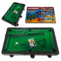 Brinquedo Sinuca Luxury Billards Champion Mesinha de Bilhar Infantil 54x30 Divertido para Crianças