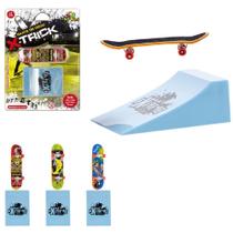 Brinquedo Skate de Dedo com Rampa Obstáculo - Art Brink