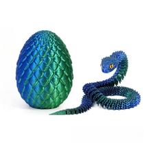 Brinquedo Snake Fidget Ovo de cobra impresso em 3D com cobra impressa em 3D