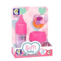 Brinquedo Soffy Babby Kit Alimentação com Mamadeira / Chupeta e Suquinho Cotiplas - 2673 Brinquedo Soffy Babby Kit Alimentação com Mamadeira / Chupeta e Suquinho Cotiplas - 2673