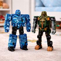 Brinquedo Soldado Robô Acessórios Transforma Carro Kit 2pçs