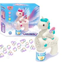 Brinquedo Solta Bolhas Unicórnio Presente Meninas Crianças