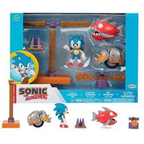 Brinquedo Sonic The Hedgehog Com 2 Figuras e Acessórios