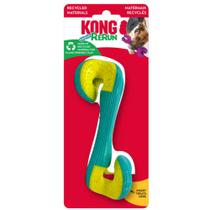 Brinquedo Sonoro Kong Rerun Whoosh Bone Para Cachorro - M/L - AMARELO / VERDE