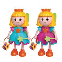 Brinquedo Sortido Boneca com Som Flora Fadinha De Atividades 22 cm Articulada Muda de Expressão Elka - 750