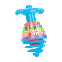 Brinquedo Sortido Infantil Pião Maluco Colorido Com Luz e Som Interativo Sortido e Unitário - Fenix Brinquedos DPA-955