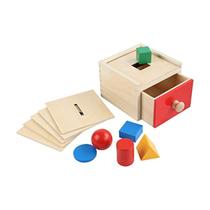 Brinquedo Sorting Drop Box Adena Montessori com 6 tábuas e gavetas
