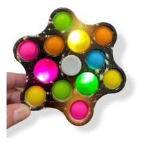 Brinquedo Spinner Com Led Anti Stress Pop Fidget Toy Bolha