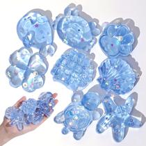 Brinquedo Squishy Angerbaby Taba Ocean Blue para crianças com glitter