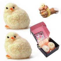 Brinquedo Squishy Chick Angerbaby Taba Sticky Silicone 2 peças