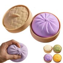 Brinquedo Squishy de Bolinho para Alívio do Estresse, Fidget Sensorial, Roxo