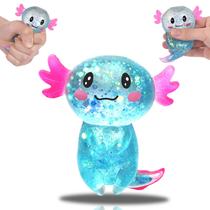 Brinquedo Squishy FazaVexior Axolote Azul com Glitter e Cauda Longa Brinquedo Squishy FazaVexior Axolote Azul com Glitter e Cauda Longa