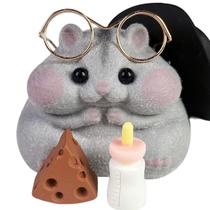 Brinquedo Squishy Hamster feito à mão Taba Stress Relief Gift, cinza