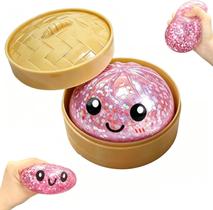 Brinquedo Squishy Xihongshi Dumpling com Glitter e Caixa de Armazenamento Brinquedo Squishy Xihongshi Dumpling com Glitter e Caixa de Armazenamento